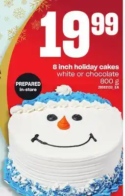 Loblaws 8 inch holiday cakes, 800 g offer