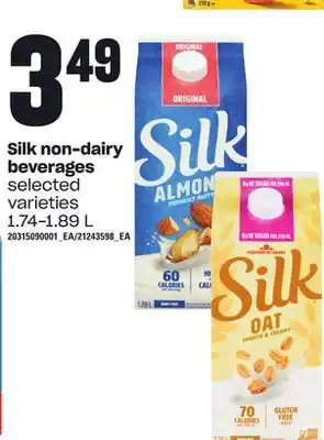Loblaws Silk non-dairy beverages, 1.74-1.89 l offer