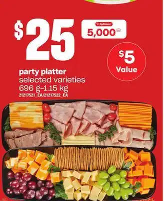 Loblaws Party platter, 696 g-1.15 kg offer