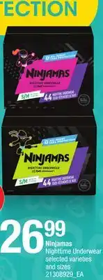 Loblaws Ninjamas nighttime underwear offer