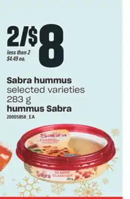Valu-mart Hummus sabra 283 g offer