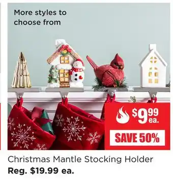 Kitchen Stuff Plus Christmas mantle stocking holder offer