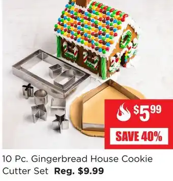 Kitchen Stuff Plus 10 pc. gingerbread house cookie cutter set offer