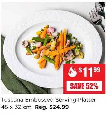 Kitchen Stuff Plus Tuscana embossed serving platter offer