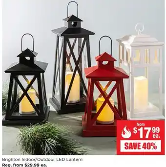 Kitchen Stuff Plus Brighton indoor/outdoor led lantern offer