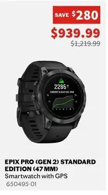 Sports Experts Garmin epix pro (gen 2) standard edition (47 mm) smartwatch with gps offer