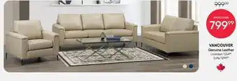Meubles RD Vancouver genuine leather armchair offer