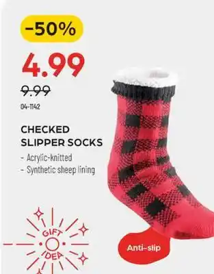 Pronature Checked slipper socks offer