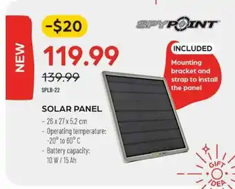 Pronature Spypoint solar panel offer