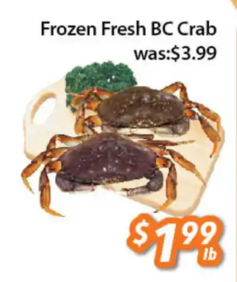 Ample Food Market Frozen Fresh BC Crab offer