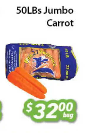 Ample Food Market 50LBs Jumbo Carrot offer
