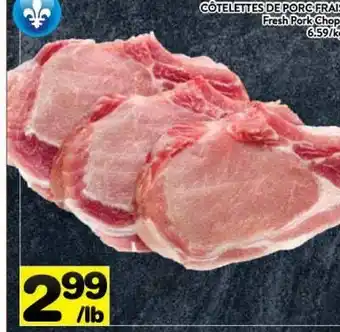 Supermarché PA Fresh pork chops offer