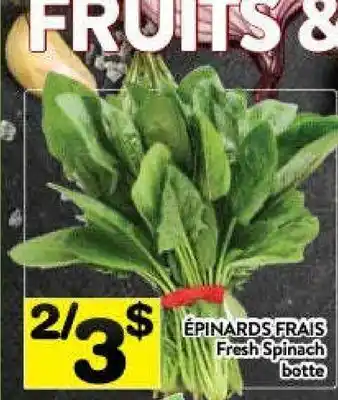 Supermarché PA Fresh spinach botte offer