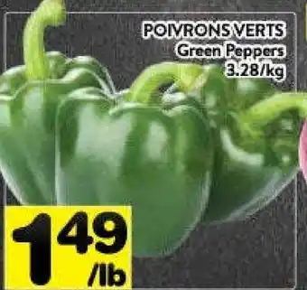 Supermarché PA Green peppers offer