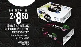 Provigo Liberté grec ou liberté méditerranée , 4 x 100 g offer