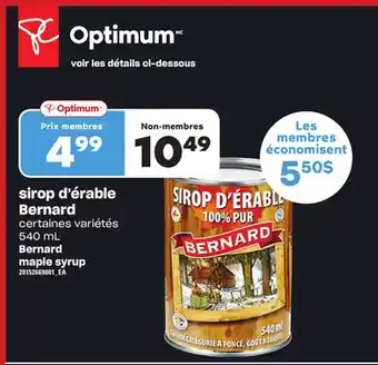 Provigo Sirop d'érable bernard, 540 ml offer