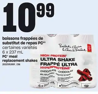 Provigo Boissons frappées de substitut de repas pc, 6 x 237 ml offer