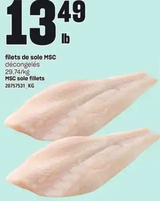 Provigo Filets de sole msc offer