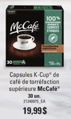 Provigo Capsules k-cup de café de torréfaction supérieure mccafé , 30 un offer