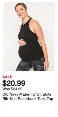 Old Navy Old navy maternity ultralite rib-knit racerback tank top offer