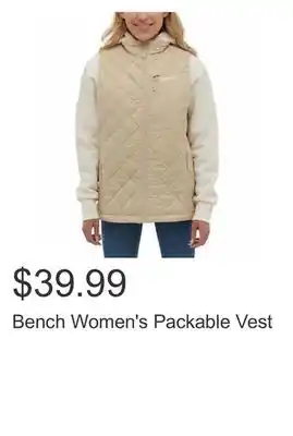 Costco Bench women's packable vest offer