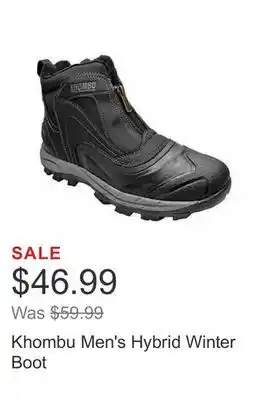 Costco Khombu men's hybrid winter boot offer