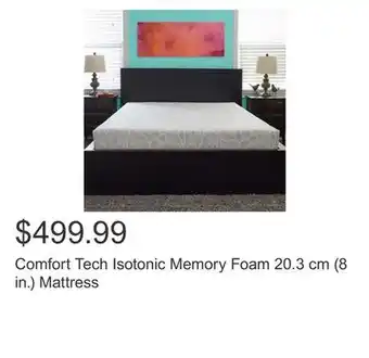 Costco Comfort tech isotonic memory foam 20.3 cm (8 in.) mattress offer
