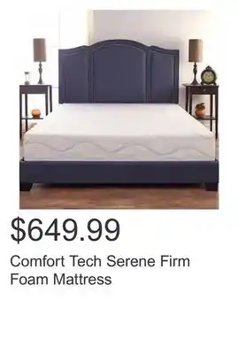 Costco Comfort tech serene firm foam mattress offer