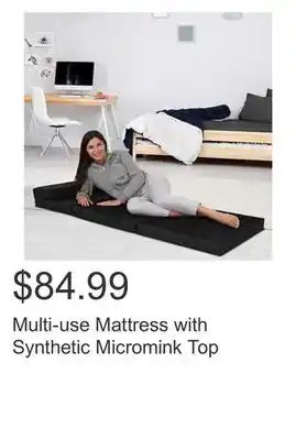 Costco Multi-use mattress with synthetic micromink top offer