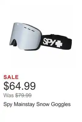 Costco Spy mainstay snow goggles offer