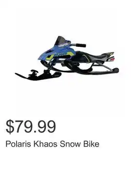 Costco Polaris khaos snow bike offer