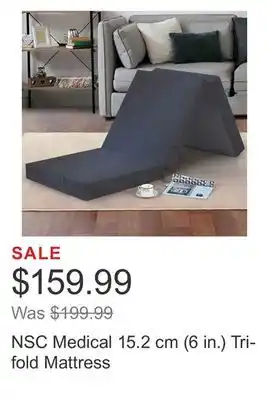 Costco Nsc medical 15.2 cm (6 in.) tri-fold mattress offer