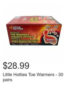 Costco Little hotties toe warmers - 30 pairs offer