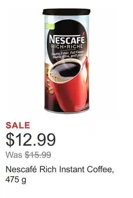 Costco Nescafé rich instant coffee, 475 g offer
