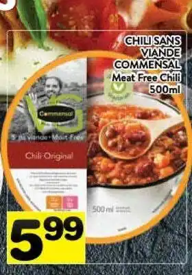 Supermarché PA Commensal meat free chili offer