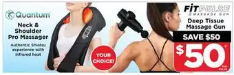 Showcase Quantum neck & shoulder pro massager offer