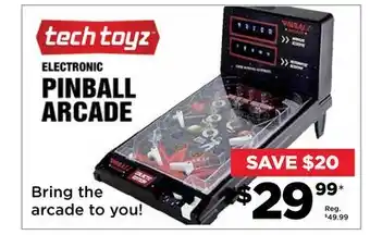 Showcase Tech toyz electronic pinball arcade offer