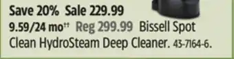 Canadian Tire Bissell spot clean hydrosteam deep cleaner offer