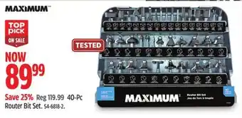 Canadian Tire Maximum 40-pc router bit set offer