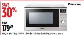 Canadian Tire Panasonic 1.3 cu-ft stainless-steel microwave offer