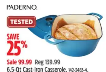 Canadian Tire Paderno 6.5-qt cast-iron casserole offer
