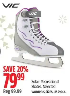Canadian Tire Vic solair recreational skates offer