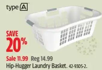 Canadian Tire Type a hip-hugger laundry basket offer