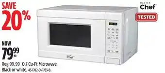 Canadian Tire Masterchef 0.7 cu-ft microwave offer