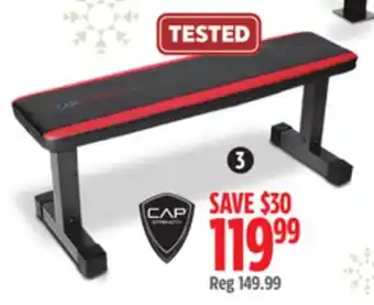 Canadian Tire Cap barbell flat weight bench offer