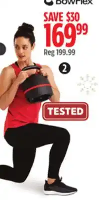 Canadian Tire Bowflex 840 adjustable kettlebell offer