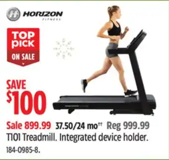 Canadian Tire Horizon t101 treadmill offer