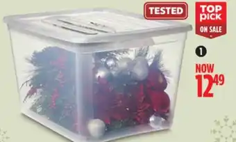 Canadian Tire Type a 80l clear tote offer