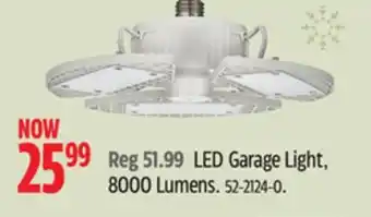 Canadian Tire Noma led garage light, 8000 lumens offer