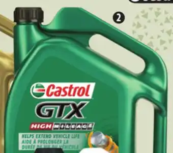 Canadian Tire Castrol gtx high mileage motor oil offer